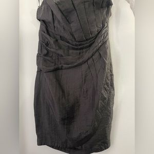 Black strapless holiday dress